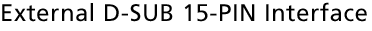 External D-SUB 15-PIN Interface