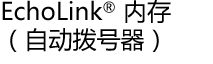 EchoLink® 内存（自动拨号器）