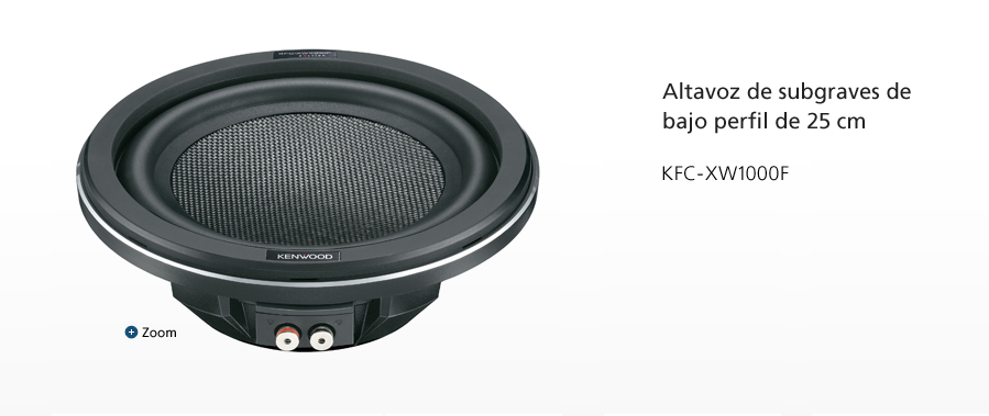 Altavoz de subgraves de bajo perfil de 25 cm KFC-XW1000F